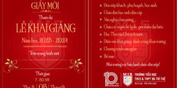 GIẤY MỜI THAM DỰ BUỔI LỄ KHAI GIẢNG NĂM HỌC 2023-2024