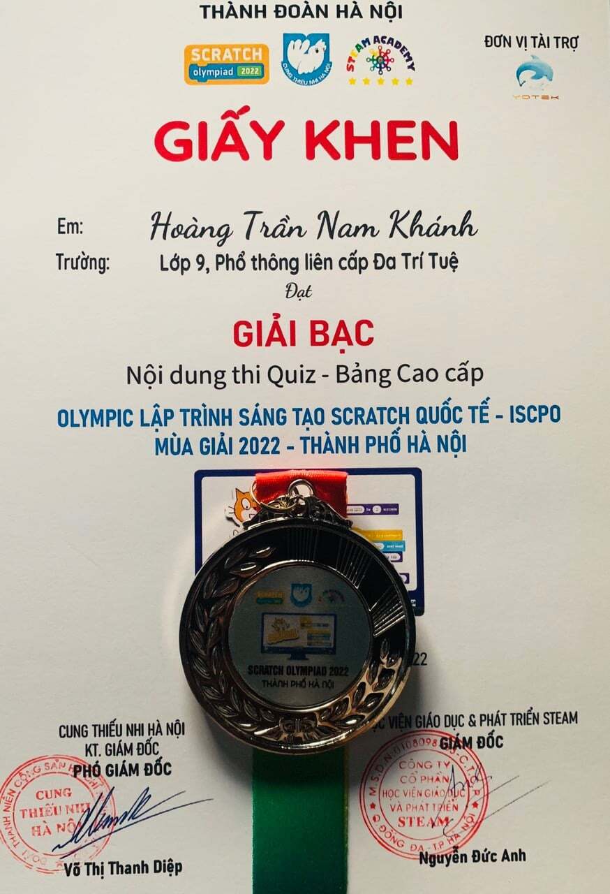 OLYMPIC LẬP TRÌNH SÁNG TẠO SCRATCH QUỐC TẾ