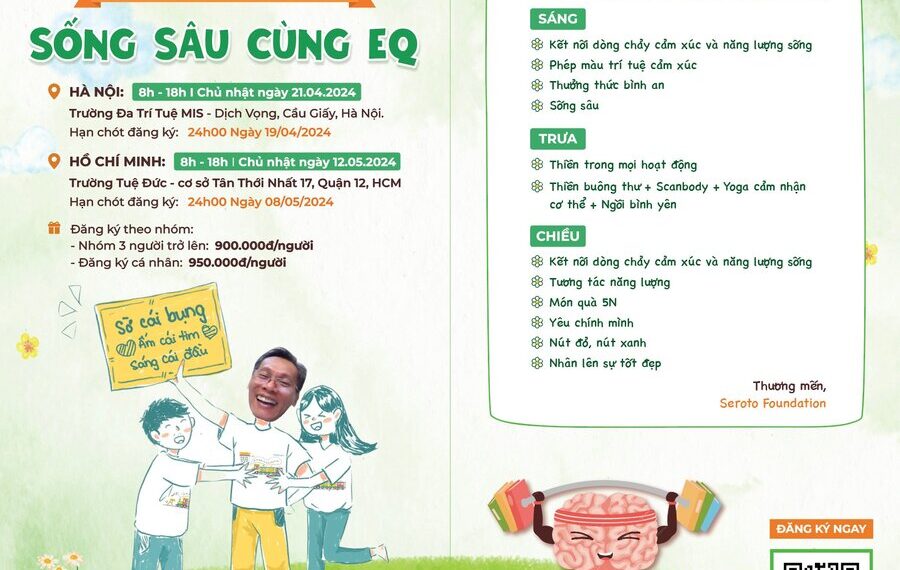 MỜI BA MẸ THAM GIA OFFLINE: 01 NGÀY SỜ CÁI BỤNG – CHỦ ĐỀ: SỐNG SÂU CÙNG EQ tại MIS