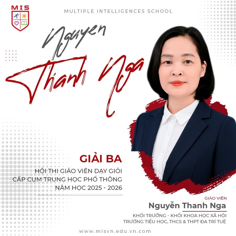 Khi Năng Lực Gặp Đam Mê: Cô Nguyễn Thanh Nga Ghi Dấu Ấn Tại Hội Thi Giáo Viên Dạy Giỏi