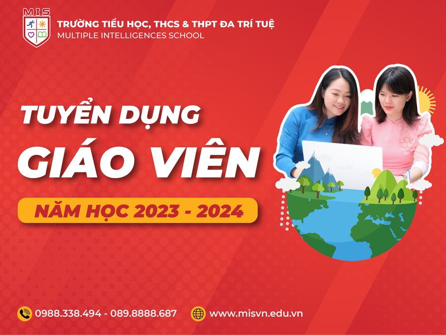 THÔNG BÁO TUYỂN DỤNG GIÁO VIÊN NĂM HỌC 2023-2024