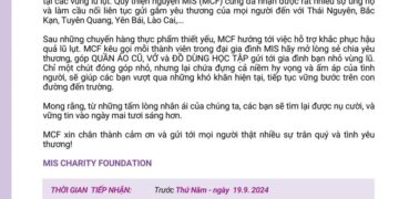 LỜI KÊU GỌI YÊU THƯƠNG HƯỚNG VỀ VÙNG LŨ