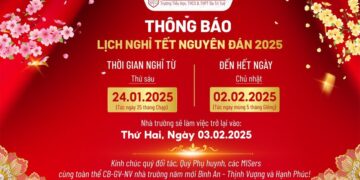LỊCH NGHỈ TẾT NGUYÊN ĐÁN 2025
