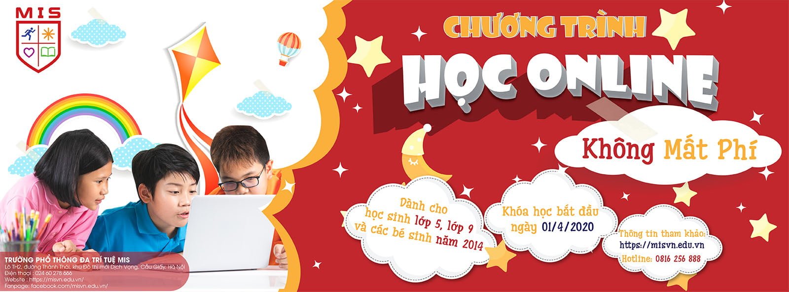 Thông báo Dạy online miễn phí cho HS Hà Nội