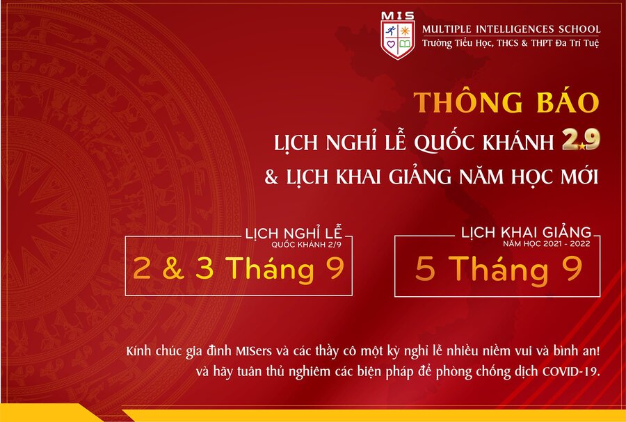 THÔNG BÁO NGHỈ LỄ 2/9