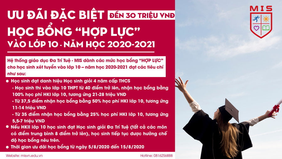 ƯU ĐÃI VÀO LỚP 10 LÊN ĐẾN 30 TRIỆU VNĐ