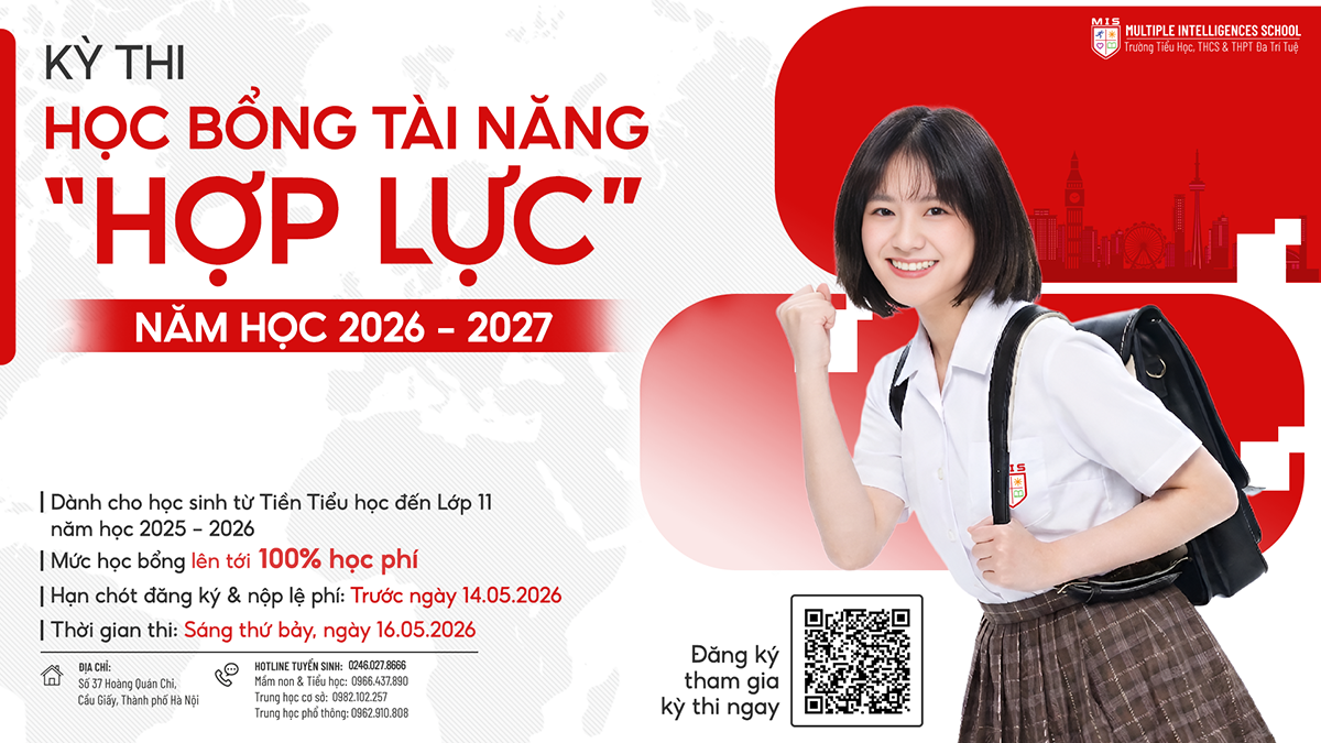 SĂN HỌC BỔNG LÊN TỚI 100% TẠI MIS – CƠ HỘI DÀNH CHO HỌC SINH TÀI NĂNG NĂM HỌC 2026–2027