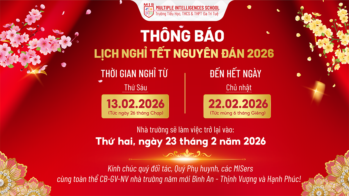 LỊCH NGHỈ TẾT NGUYÊN ĐÁN BÍNH NGỌ 2026