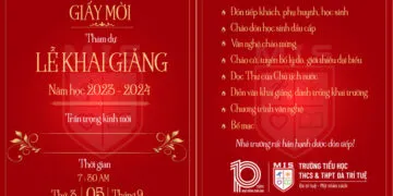 GIẤY MỜI THAM DỰ BUỔI LỄ KHAI GIẢNG NĂM HỌC 2023-2024