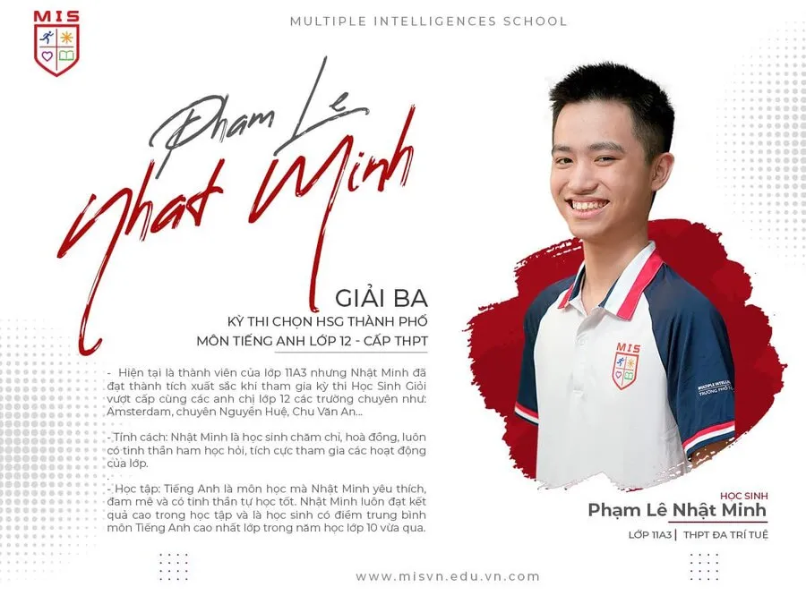 CHÚC MỪNG PHẠM LÊ NHẬT MINH – GIẢI BA – KỲ THI HỌC SINH GIỎI TP HÀ NỘI