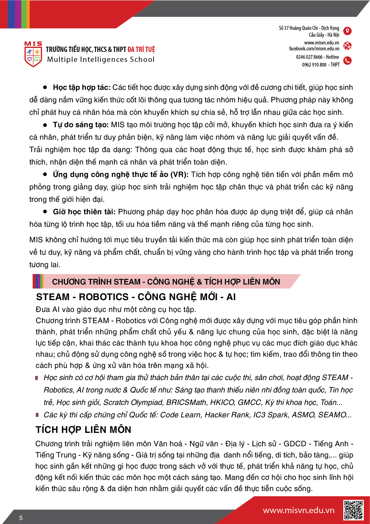 Thông tin tuyển sinh Trung học phổ thông năm học 2026-2027