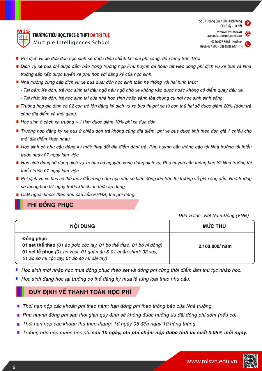 Thông tin tuyển sinh Tiểu học năm học 2026-2027
