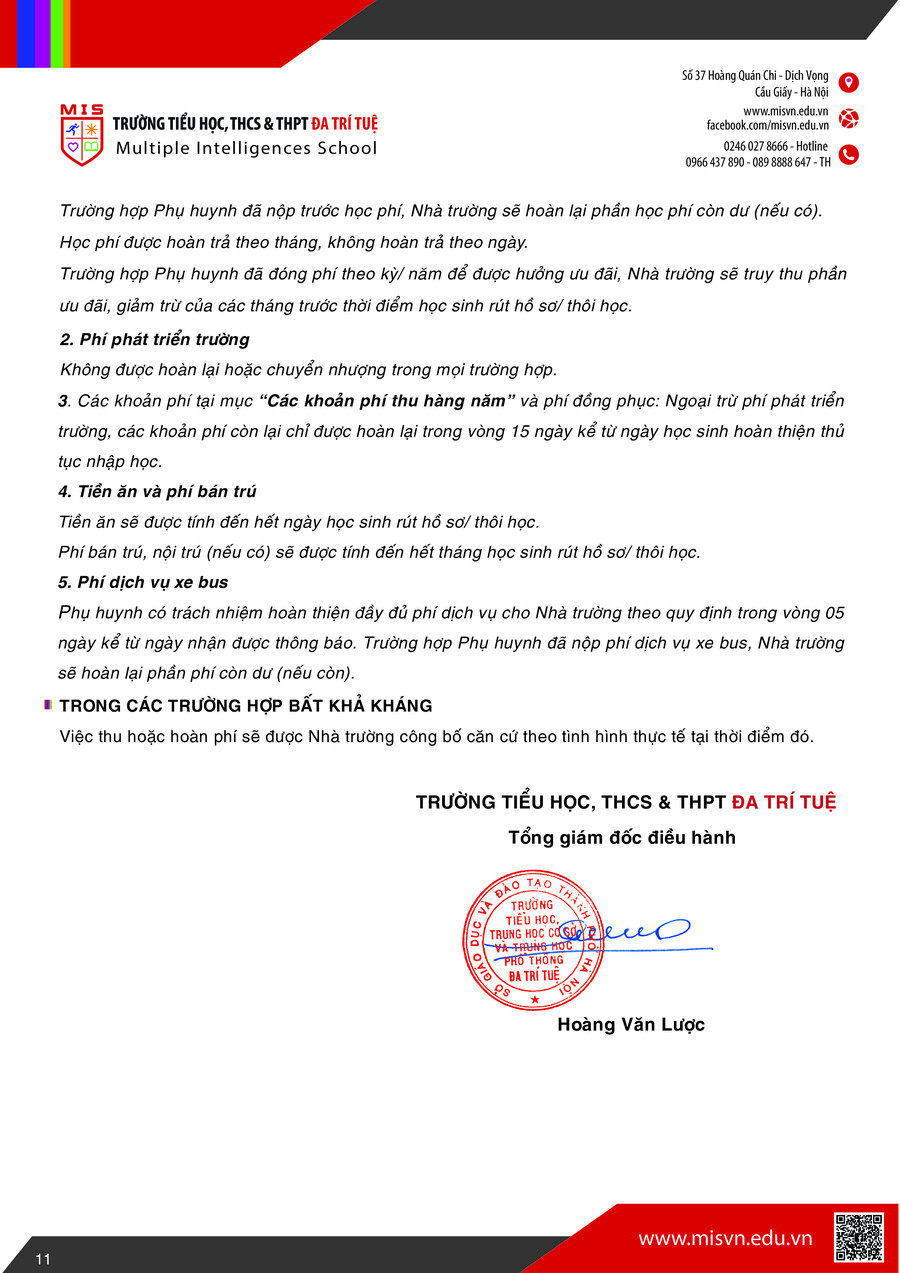 Thông tin tuyển sinh Tiểu học năm học 2026-2027